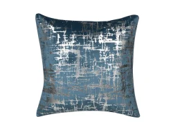 Dekokissen Abstraktes Muster Samtstoff Blau 45 X 45 Cm 2Er Set Gardenia