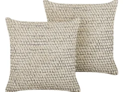 Dekokissen Baumwolle Beige 45 X 45 Cm 2Er Set Howea