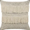 Dekokissen Baumwolle Beige/Schwarz Mit Quasten 45 X 45 Cm Iresine