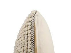 Dekokissen Baumwolle Beige/Schwarz Mit Quasten 45 X 45 Cm Iresine
