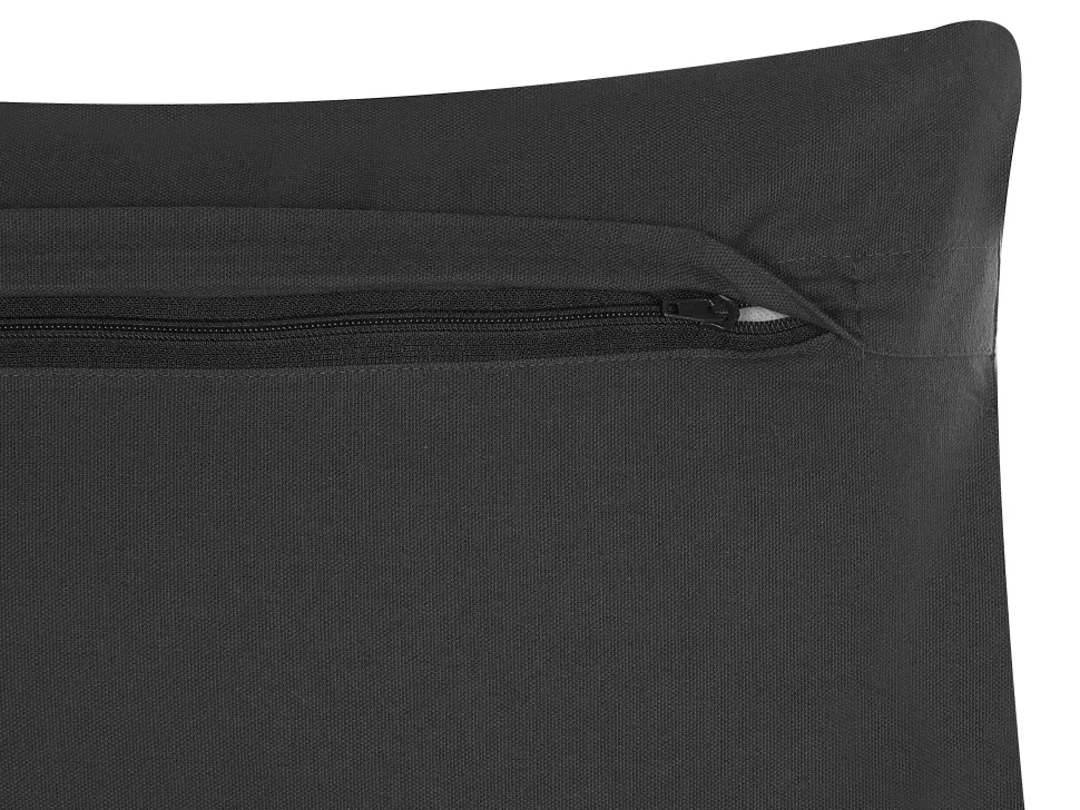 Dekokissen Baumwolle Dunkelgrau Strukturiert 30 X 50 Cm Veloor