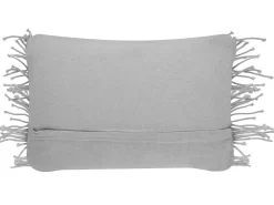 Dekokissen Baumwolle Grau Makramee 30 X 45 Cm 2Er Set Kirikkale