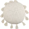 Dekokissen Baumwolle Hellbeige Mit Quasten 45 Cm Madia