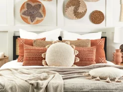 Dekokissen Baumwolle Hellbeige Mit Quasten 45 Cm 2Er Set Madia