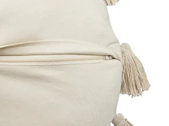 Dekokissen Baumwolle Hellbeige Mit Quasten 45 Cm 2Er Set Madia