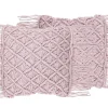 Dekokissen Baumwolle Rosa Makramee 40 X 40 Cm 2Er Set Yaniklar