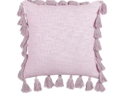 Dekokissen Baumwolle Rosa Mit Quasten 45 X 45 Cm Lynchis