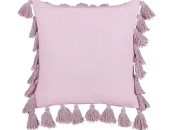 Dekokissen Baumwolle Rosa Mit Quasten 45 X 45 Cm Lynchis