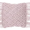 Dekokissen Baumwolle Rosa Makramee 40 X 40 Cm Yaniklar