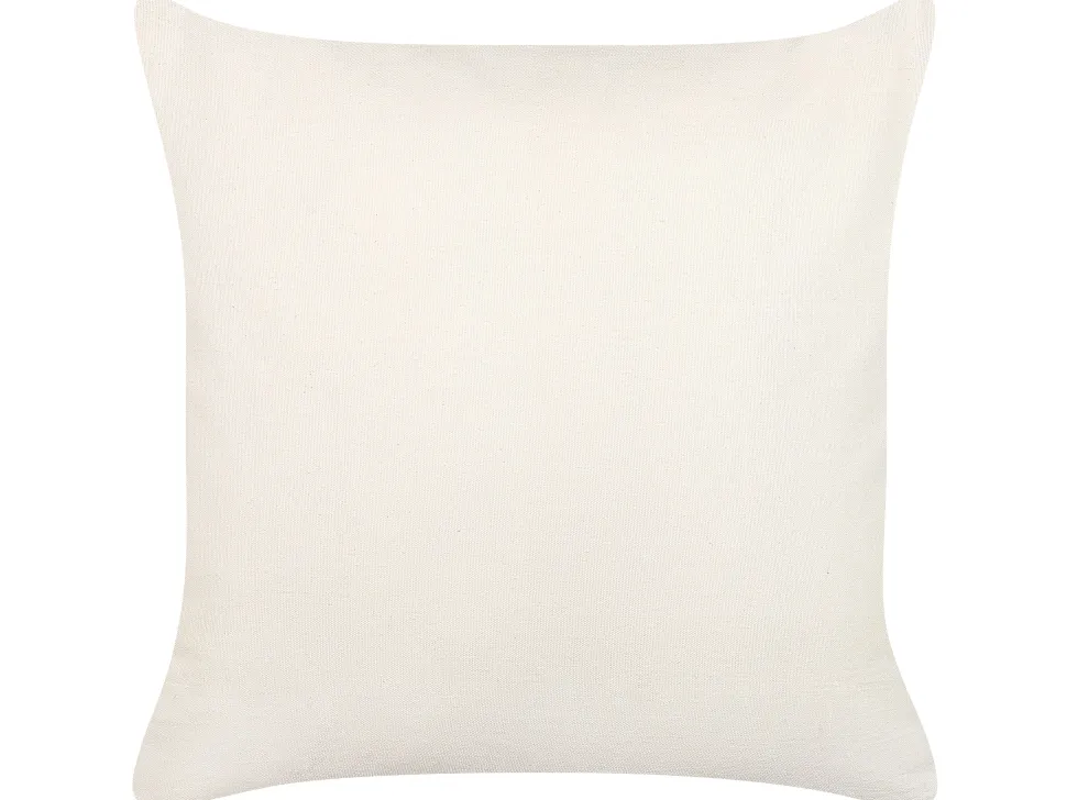 Dekokissen Baumwolle Weis/Blau Mit Quasten 45 X 45 Cm Datura