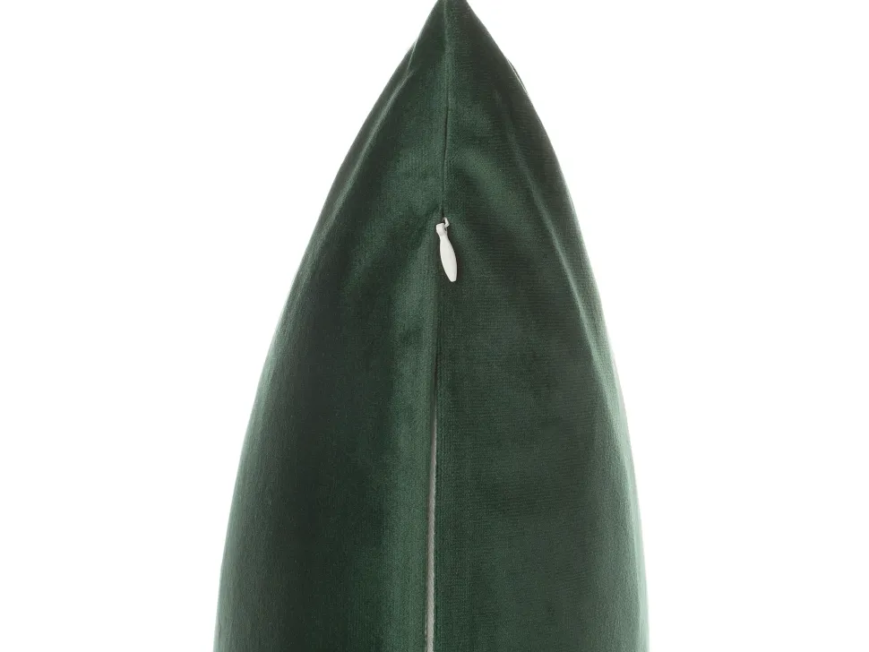 Dekokissen Blatt Samtstoff Dunkelgrun 45 X 45 Cm 2Er Set Fern