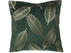 Dekokissen Blatter Samtstoff Dunkelgrun 45 X 45 Cm 2Er Set Freesia