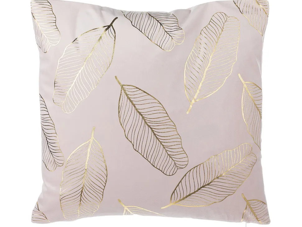 Dekokissen Blatter Samtstoff Rosa 45 X 45 Cm 2Er Set Freesia