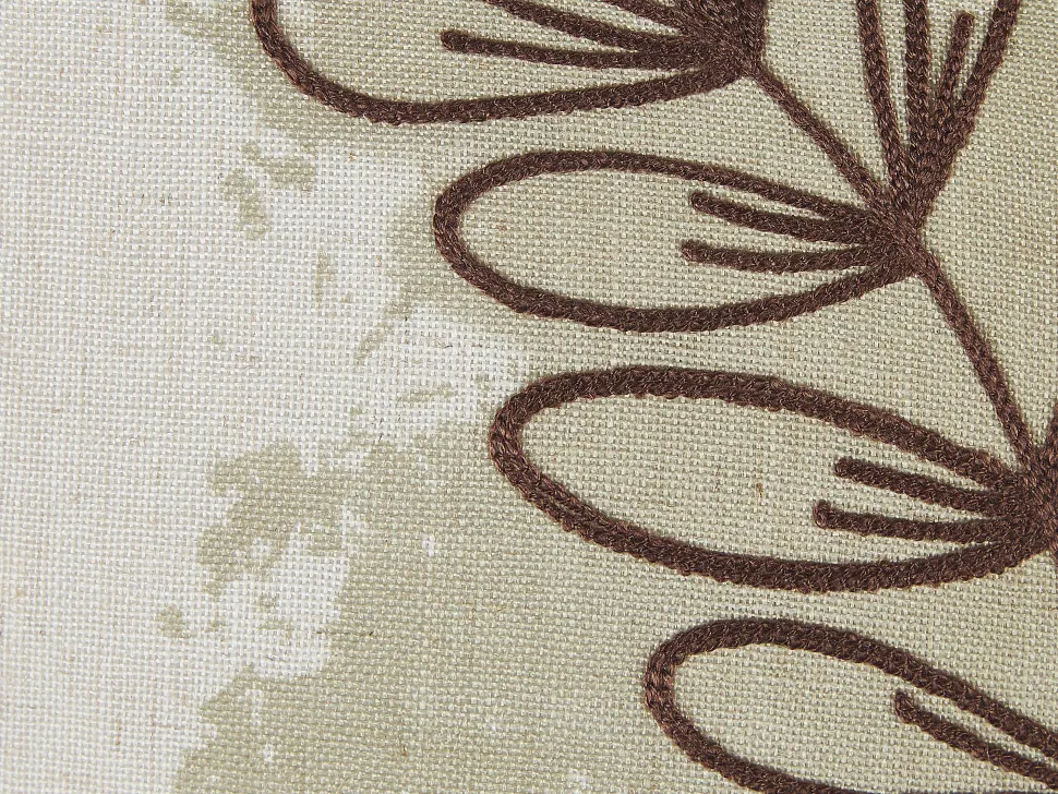 Dekokissen Blattermotiv Beige 45 X 45 Cm 2Er Set Calendula