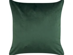 Dekokissen Blattermotiv Samtstoff Dunkelgrun / Gold 45 X 45 Cm 2Er Set Monstera