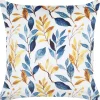 Dekokissen Blattmuster Gelb / Blau 45 X 45 Cm Cattleya