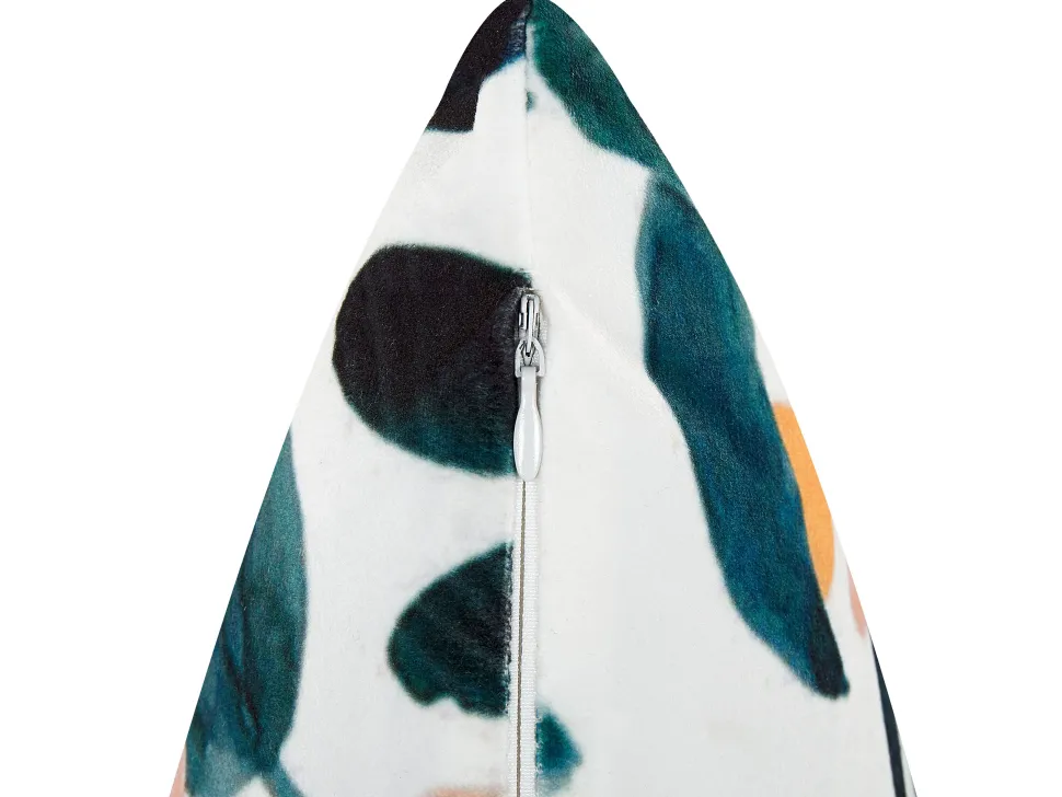Dekokissen Blattmuster Samtstoff Grun 45 X 45 Cm Knautia