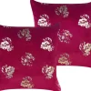 Dekokissen Blattmuster Samtstoff Goldrot 45 X 45 Cm 2Er Set Goldenrod