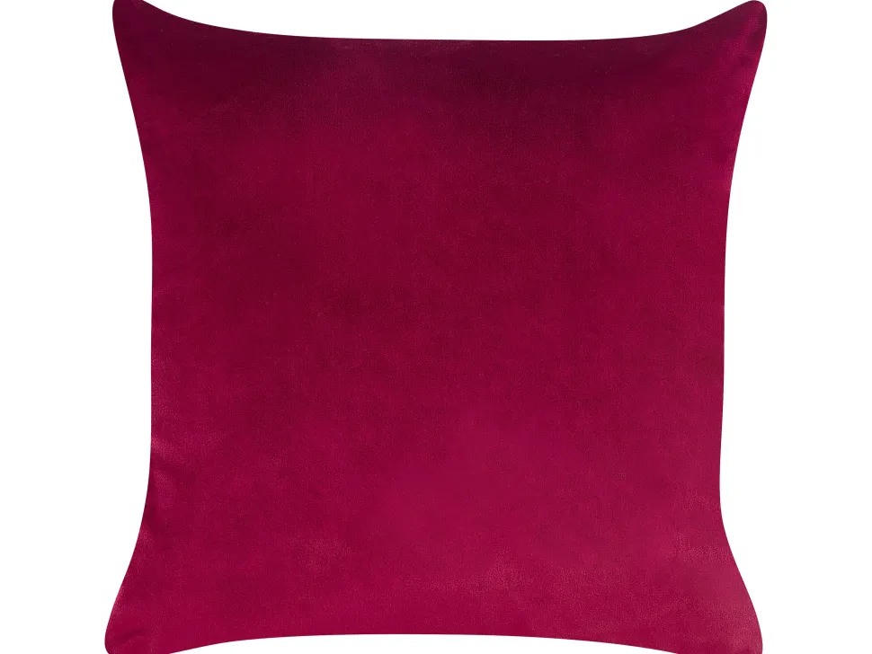 Dekokissen Blattmuster Samtstoff Goldrot 45 X 45 Cm 2Er Set Goldenrod