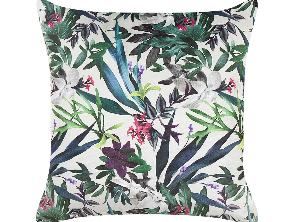Dekokissen Blattmuster Samtstoff Grun 45 X 45 Cm Gasteria