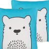 Dekokissen Blau Barmotiv 45 X 45 Cm 2Er Set Waranasi