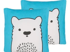 Dekokissen Blau Barmotiv 45 X 45 Cm 2Er Set Waranasi