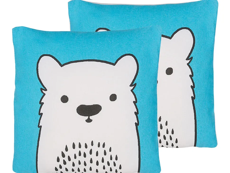 Dekokissen Blau Barmotiv 45 X 45 Cm 2Er Set Waranasi