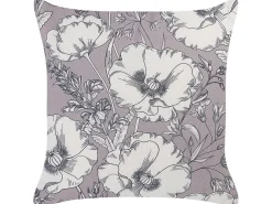 Dekokissen Blumenmotiv Grau / Weis 45 X 45 Cm 2Er Set Sophora