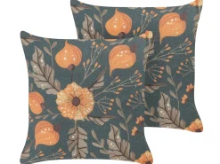 Dekokissen Blumenmotiv Mehrfarbig 45 X 45 Cm 2Er Set Sotol