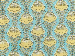 Dekokissen Blumenmuster Baumwolle Blau / Gelb 45 X 45 Cm Wakegi