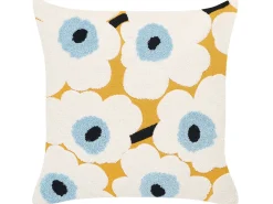 Dekokissen Blumenmuster Baumwolle Mehrfarbig Bestickt 45 X 45 Cm 2Er Set Spruce