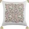 Dekokissen Blumenmuster Baumwolle Mehrfarbig Mit Quasten 45 X 45 Cm Carissa