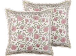 Dekokissen Blumenmuster Baumwolle Mehrfarbig 45 X 45 Cm 2Er Set Celtis