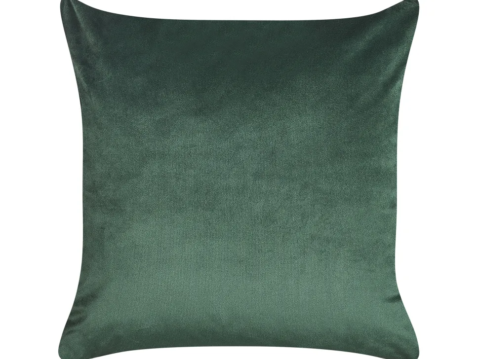 Dekokissen Blumenmuster Samtstoff Grun 45 X 45 Cm 2Er Set Daffodil