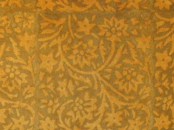 Dekokissen Blumenmuster Samtstoff Senfgelb Mit Quasten 45 X 45 Cm 2Er Set Rheum