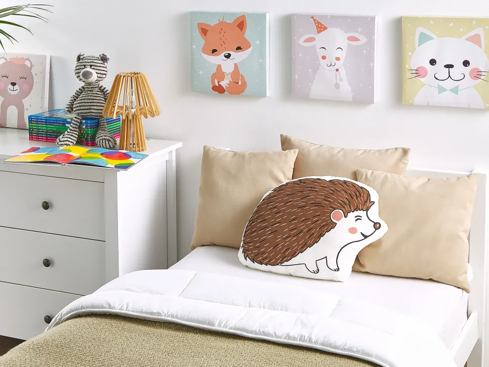Dekokissen Braun Igelmotiv 46 X 36 Cm 2Er Set Benagulru