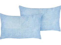Dekokissen Cord Blau 47 X 27 Cm 2Er Set Millet
