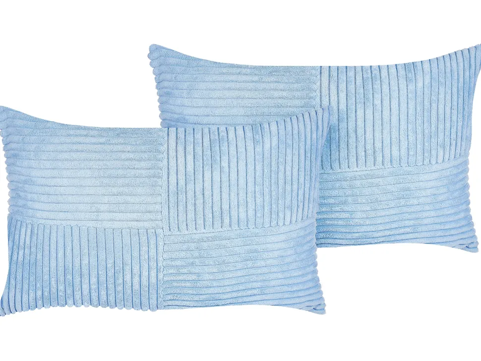 Dekokissen Cord Blau 47 X 27 Cm 2Er Set Millet
