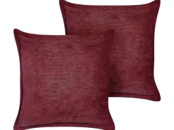 Dekokissen Cord Bordeaux 43 × 43 Cm 2Er Set Zinnia