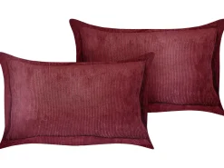 Dekokissen Cord Bordeaux 47 X 27 Cm 2Er Set Zinnia