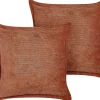 Dekokissen Cord Goldbraun 43 × 43 Cm 2Er Set Zinnia