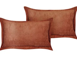 Dekokissen Cord Goldbraun 47 X 27 Cm 2Er Set Zinnia