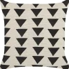 Dekokissen Dreiecke Baumwolle Hellbeige / Schwarz 45 X 45 Cm Cercis