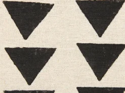 Dekokissen Dreiecke Baumwolle Hellbeige / Schwarz 45 X 45 Cm Cercis