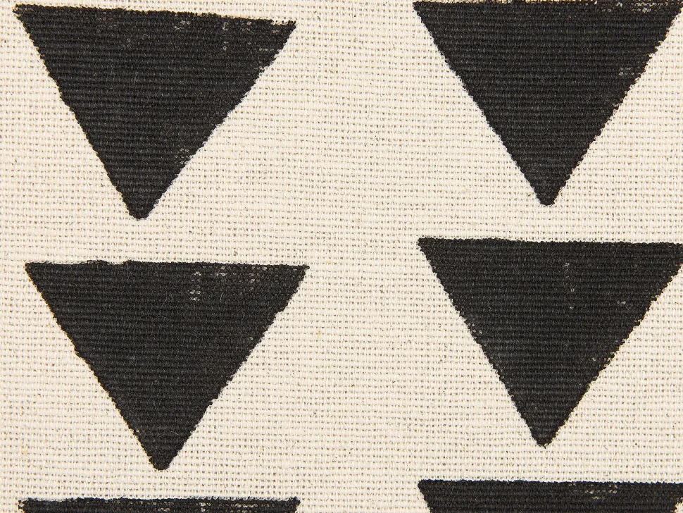 Dekokissen Dreiecke Baumwolle Hellbeige / Schwarz 45 X 45 Cm Cercis