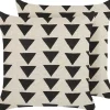 Dekokissen Dreiecke Baumwolle Hellbeige / Schwarz 45 X 45 Cm 2Er Set Cercis