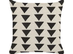 Dekokissen Dreiecke Baumwolle Hellbeige / Schwarz 45 X 45 Cm 2Er Set Cercis
