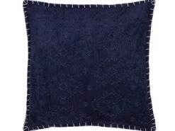 Dekokissen Dunkelblau Strukturiert 45 X 45 Cm Melur