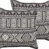 Dekokissen Ethno Muster Schwarz / Beige 45 X 45 Cm 2Er Set Sirvan
