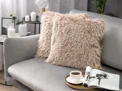 Dekokissen Felloptik Beige 45 X 45 Cm 2Er Set Cide